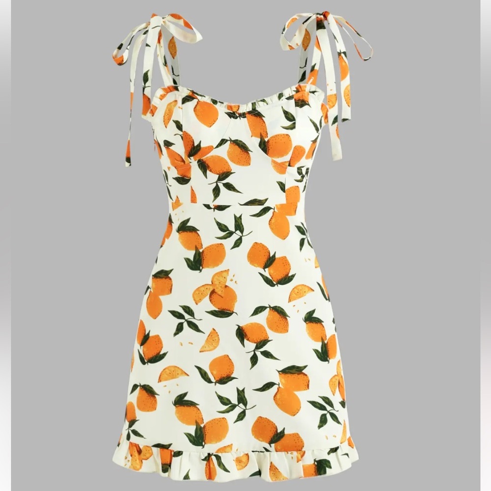 Orange covered dress